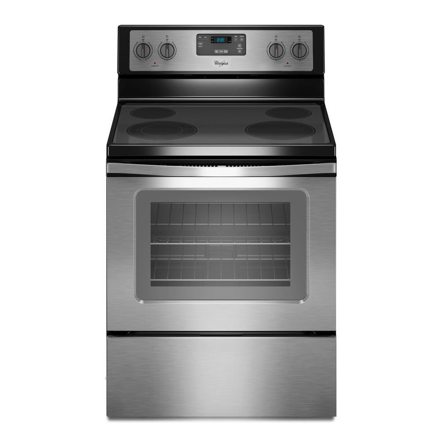 Whirlpool 30" Electric Range- Black on Stainless Steel - Master Stainless Steel Whirlpool Electric Range