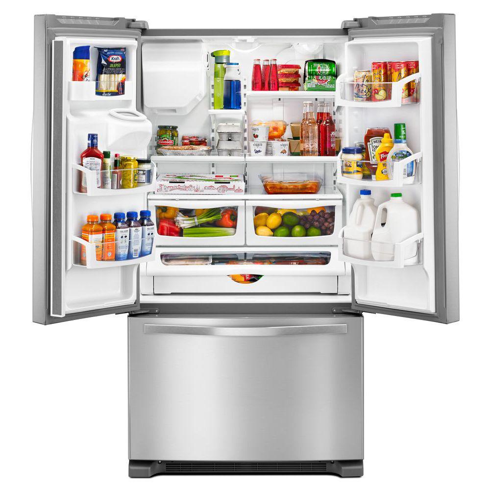 Whirlpool 36 In W 25 Cu Ft French Door Refrigerator Master 