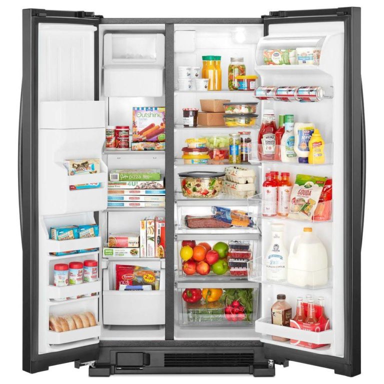 Whirlpool – 21.4 Cu. Ft. Side-by-Side Refrigerator – Black -WRS321SDHB ...