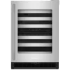 KitchenAid 24 Inch Undercounter Dual Zone Wine Cellar with 46 Standard Wine Bottle Capacity